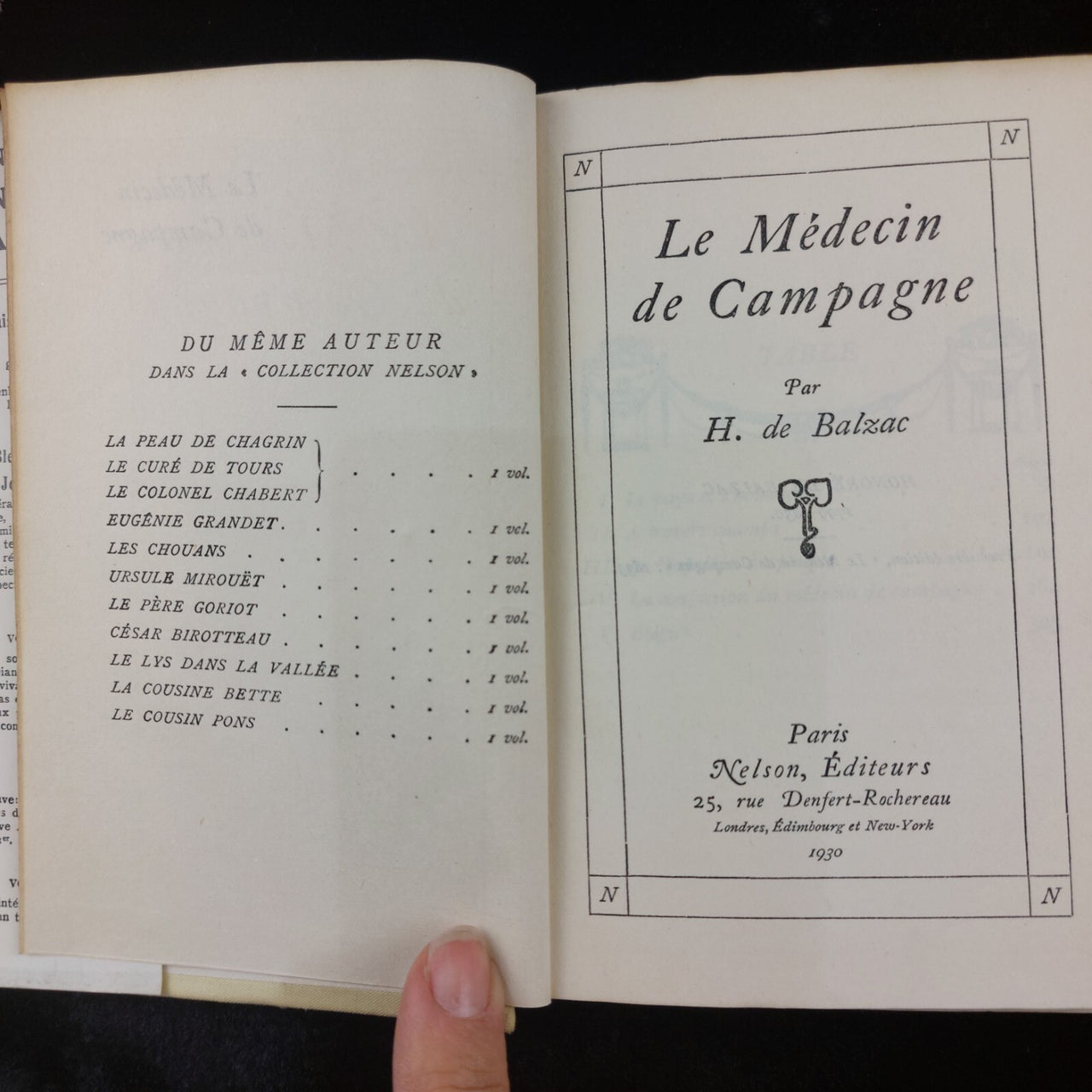 Collection Le Médecin de Campagne by Honoré de Balzac 1930 Nelson Edition3