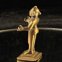 Thumbnail for Antique Brass Indian Female Figure Of Radna 3.25” Handcrafted Tribal Folk Bengal6