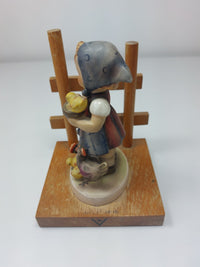 Thumbnail for Goebel Hummel HUM 250 A&B Bookends Goat Herder & Feeding Time 1960s Figurine dec19