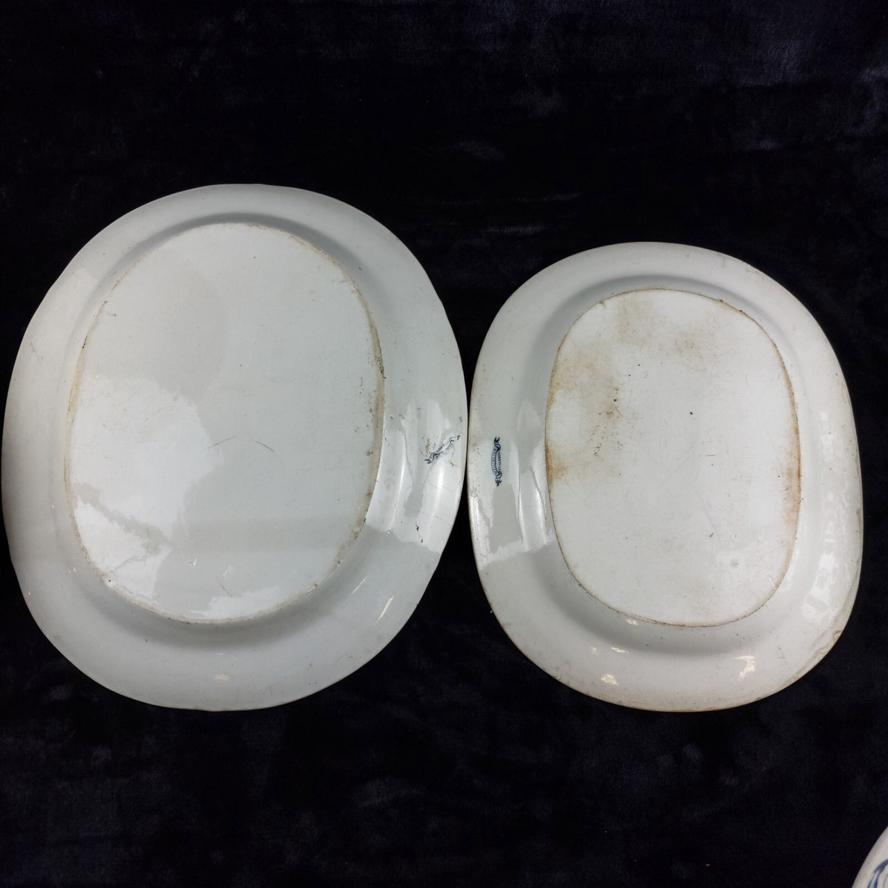 2* Antique large service plates1797-1861 T. Till & Son Wellington Transferware.9