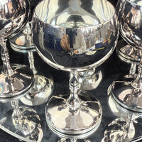 Thumbnail for VALERO Plated Silver Goblets Set of 6 - Made in Spain - 12.5cm Tall silver decor4