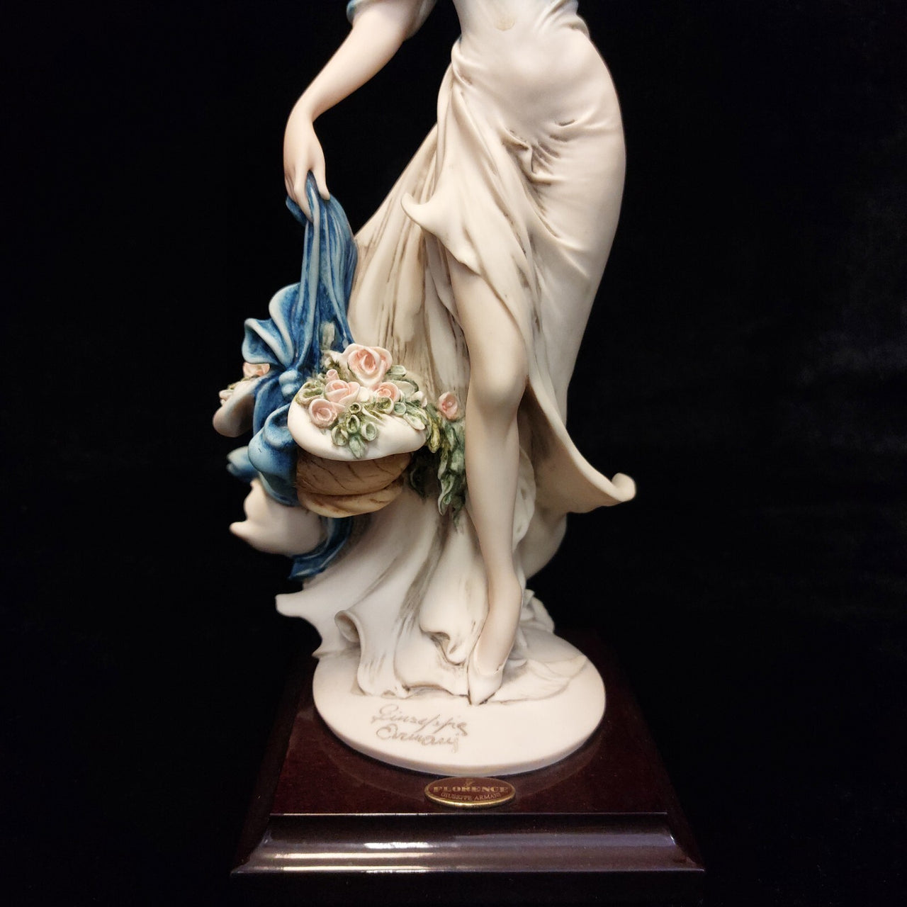 Florence Armani Joy Figurine Of The Year Blue Dress w Box gift 2002 Porcelain12