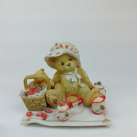 Thumbnail for 1995 Cherished Teddies Boxed Gift Violet Bloom Blessings 156280 Bear Flowers4