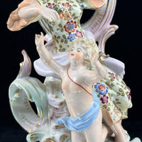 Thumbnail for Antique Dresden Meissen Style Sitzendorf Porcelain Candelabra 19th Century Decor14