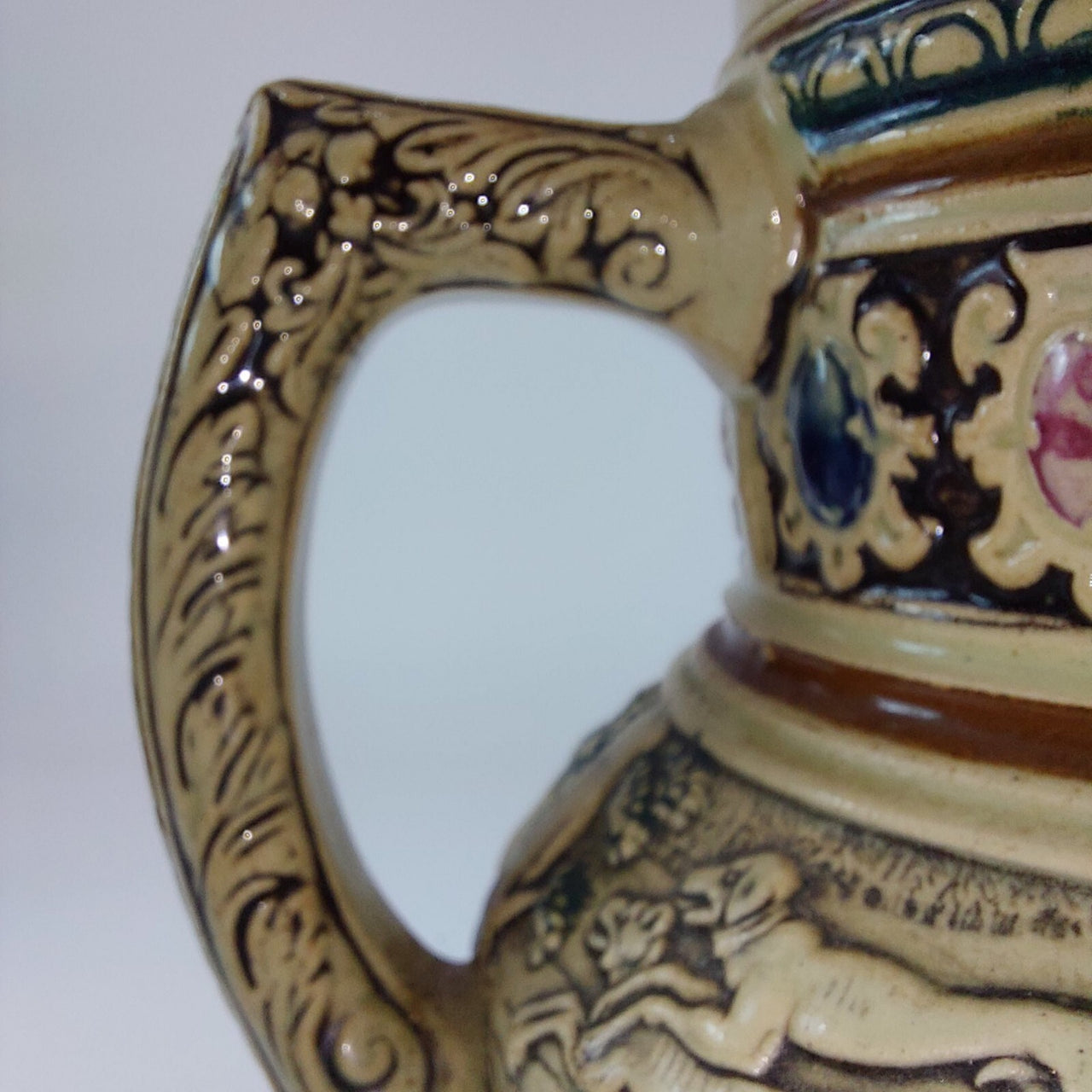 Stoneware pitcher Jug 8.25" Detailed Historical Imagery Unique Collectible decor10