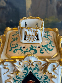 Thumbnail for Rare Antique Porcelain Victorian Potpourri Jar /vase/ box German/Dresden Style6