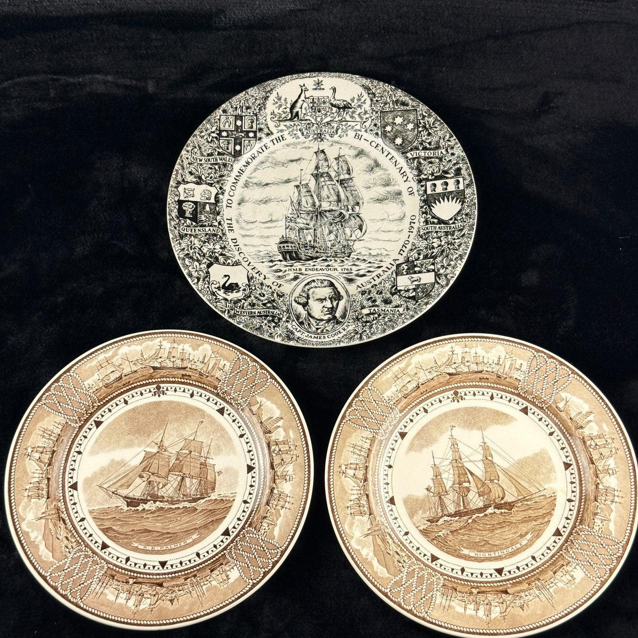 Wedgwood Ship Clipper & Cook Commemorative Plates Set x3 – Historic Maritime Art15