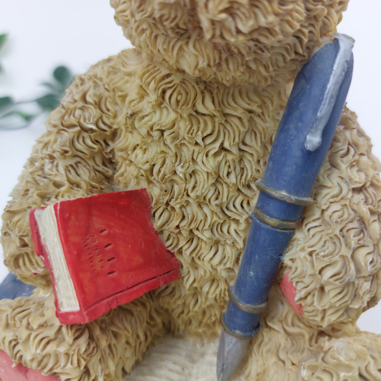 Regency Fine Arts Collectible "The Novelist" Teddy Bear Figurine Ornament 6"11