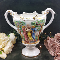 Thumbnail for Capodimonte Style Vase with Classical Figures decor roman antique greek Figurine3