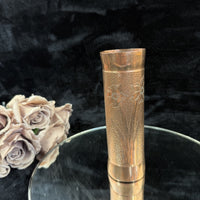 Thumbnail for antique copper vase Arts and Crafts Period with Motifs Floral heavy Collectable13
