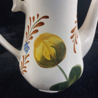 Thumbnail for Simpsons Belle Fiore Coffee Pot 8 in Handpainted Ironstone Damage Worn Tea Pot.11