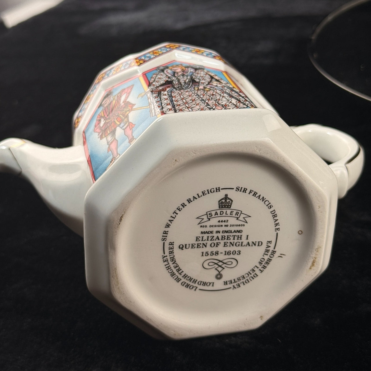 Sadler I Elizabeth Teapot England 1588 Spanish Armada Crown Lid Rare Queen 606g10
