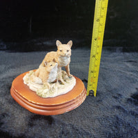 Thumbnail for Regency Arts Fine Foxes Figurine decor Woodland Scene – 265g 4