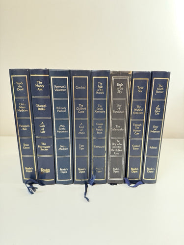 Reader’s Digest Collector’s Library Books x8 Vintage BlueGilt Hardcovers Mixed0