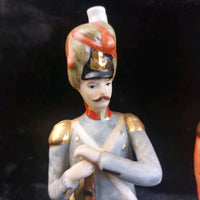 Thumbnail for 3Napco Military Porcelain Figurines Set Made in Sri Lanka Tall one hand broken4