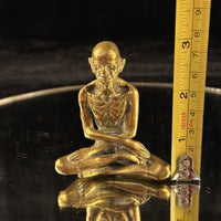 Thumbnail for Antique Brass Indian Starving Buddha Statue – 3” Fasting Siddhartha Figurin11