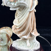 Thumbnail for Giuseppe Armani Florence Fresh Fruits Lady Figurine 14” Italy Home Decor 1987 .7