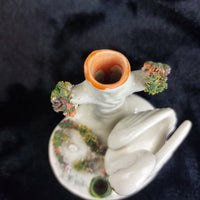 Thumbnail for Antique staffordshire Swan Victorian Spill Vase Porcelain 4.5