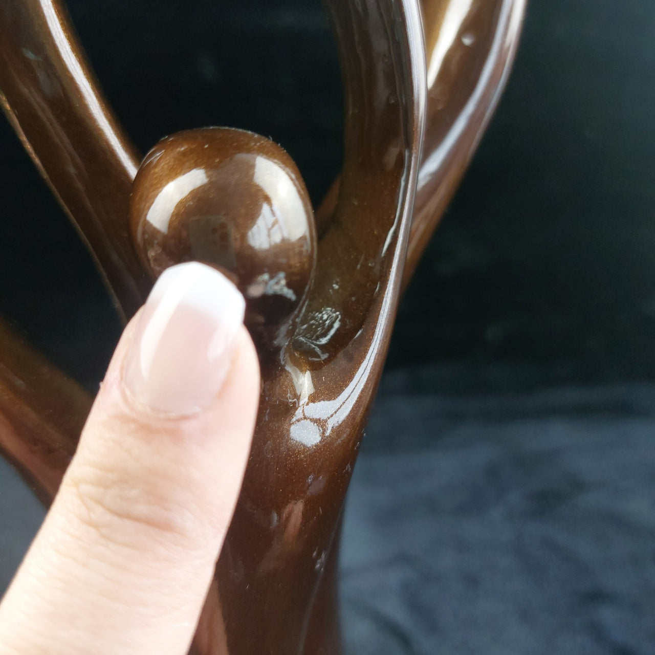 Abstract Family Sculpture Bronze Look Resin Art Figurine Worn Base 28cm China8