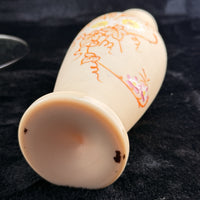 Thumbnail for Antique Vintage Hand Painted Milk Glass Vase Floral Enamel Tall 10” Art Deco Sty11