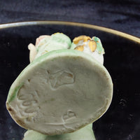 Thumbnail for Antique Porcelain German Figurine Child w/ Boot Vase Green Gold Accents 2.5”7