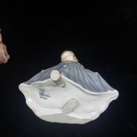 Thumbnail for Very rare Copenhagen Royal Girl Figurine Denmark Blue Dress Bow 2444 xmas gift.8