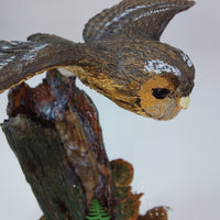 Thumbnail for Merlin Collection Owl Figurine on Tree Decorative Stump Collectible Statue Art d6