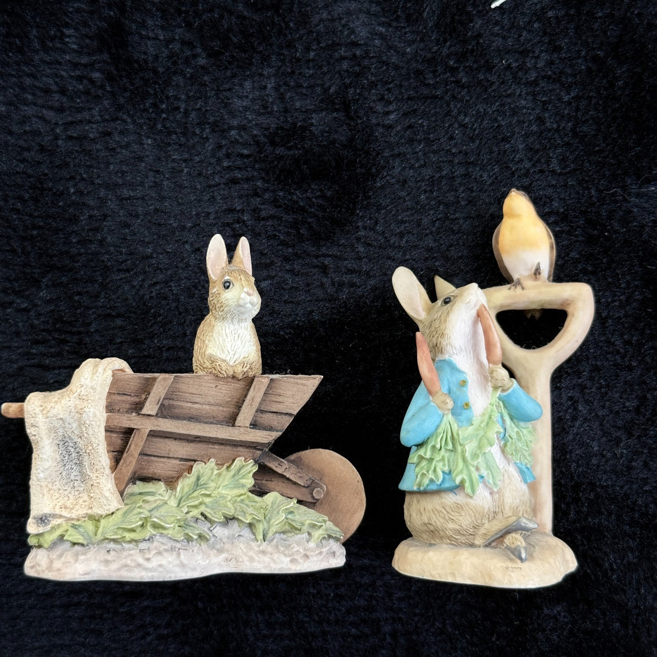Beatrix Potter Peter Rabbit Figurines FW & Co  BFA Scotland Set of 2 1992 & 19965