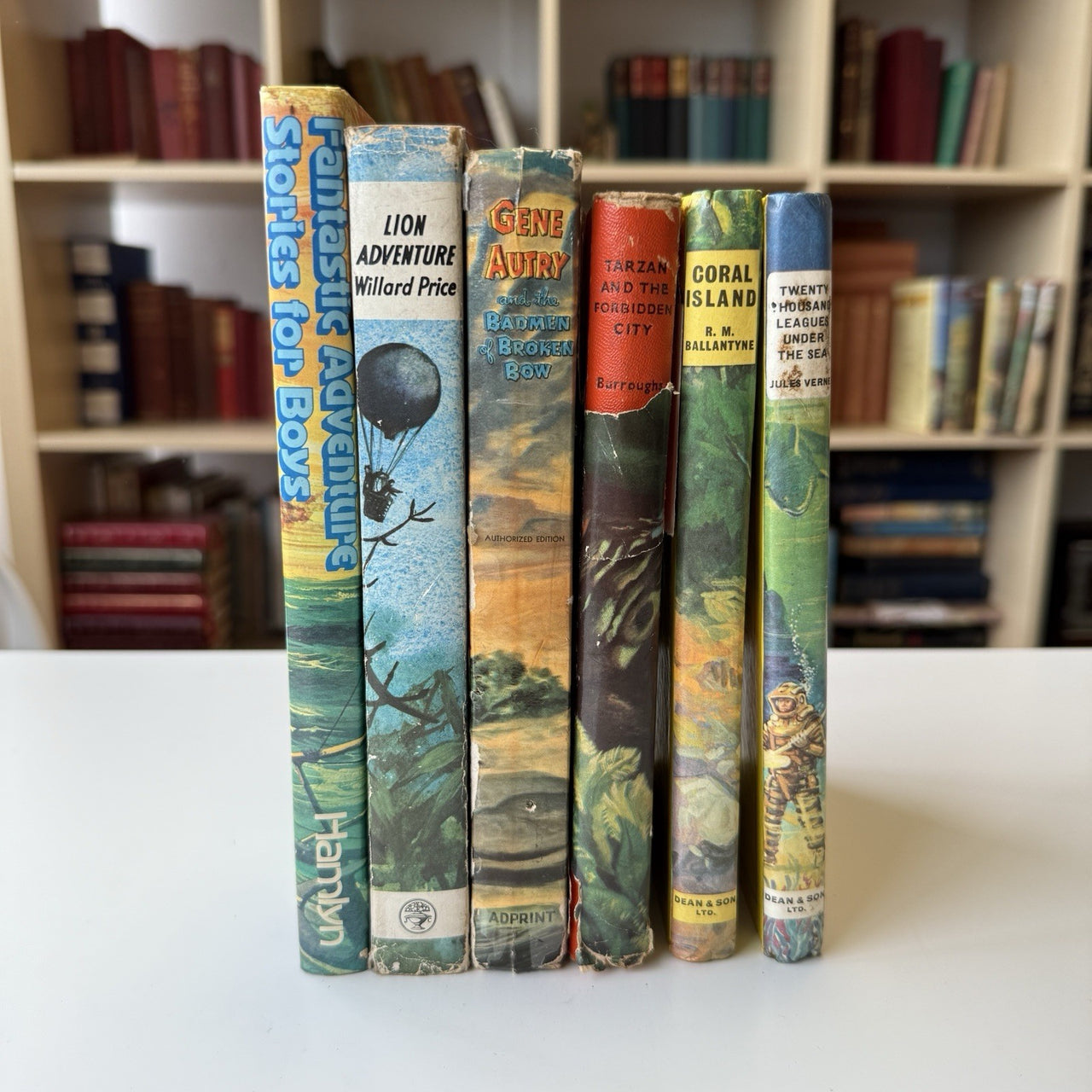 Vintage Adventure Boy's Stories Book Set 20th Century Classics tarzan lion advan8
