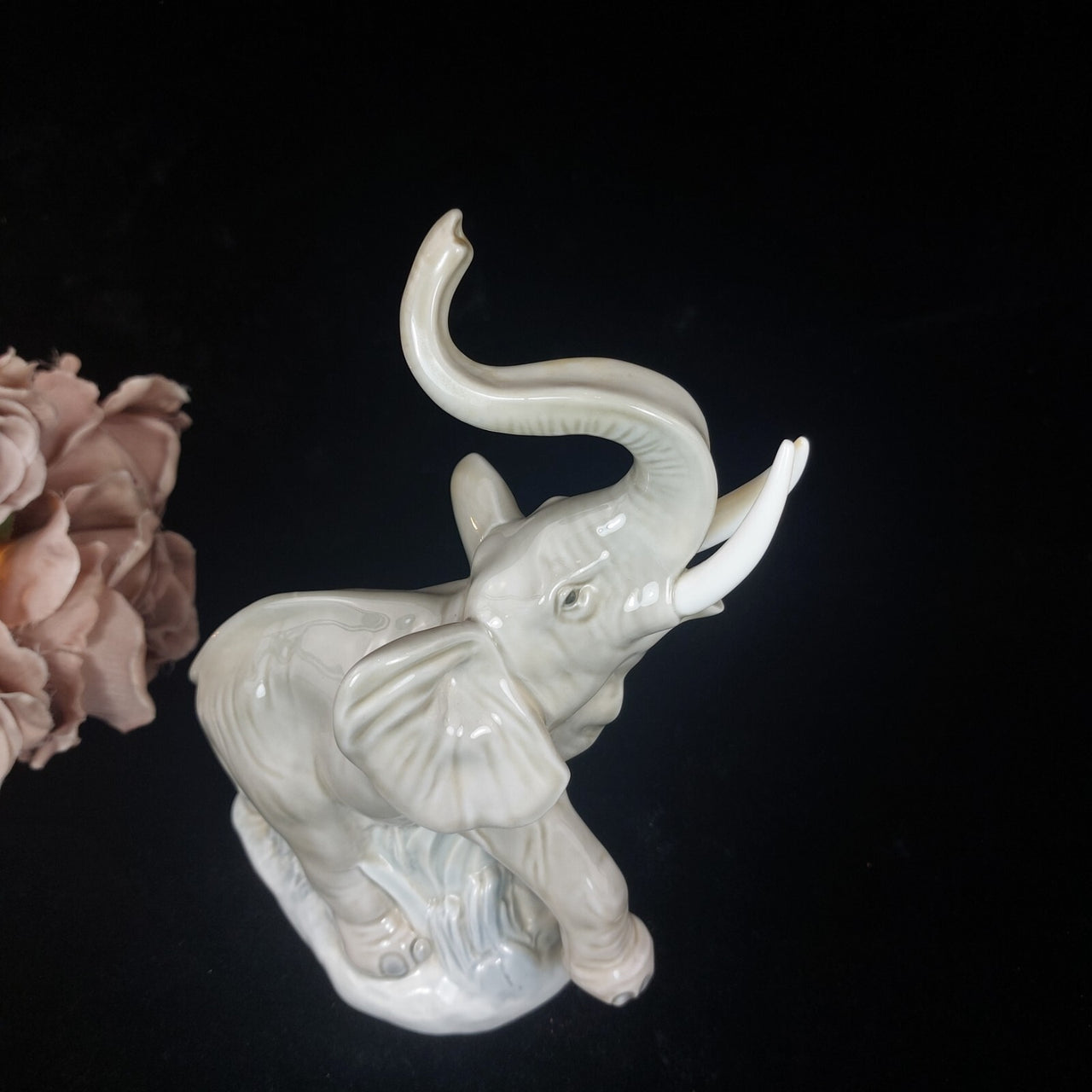 Rare NAO by Lladro Elephant Figurine 1977 Porcelain Glazed Statue bookcase decor2
