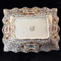 Thumbnail for James Pompadour Kent Chelsea Bowls x6 Center Dish Vintage Floral Gilt Set Large3