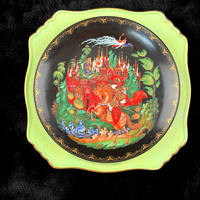 Thumbnail for Royal Grimwades Winton English Hunting Scene Plate & Palekh 1988 Ruslan decor14