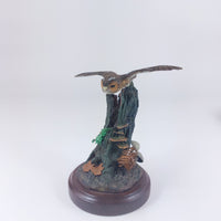 Thumbnail for Merlin Collection Owl Figurine on Tree Decorative Stump Collectible Statue Art d22