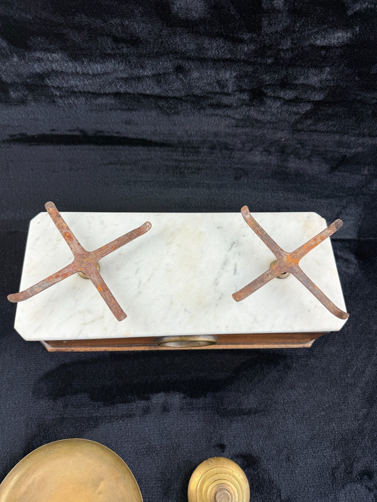 Rare Antique Victorian Apothecary Balance Scale with Marble Base & Brass Weight20