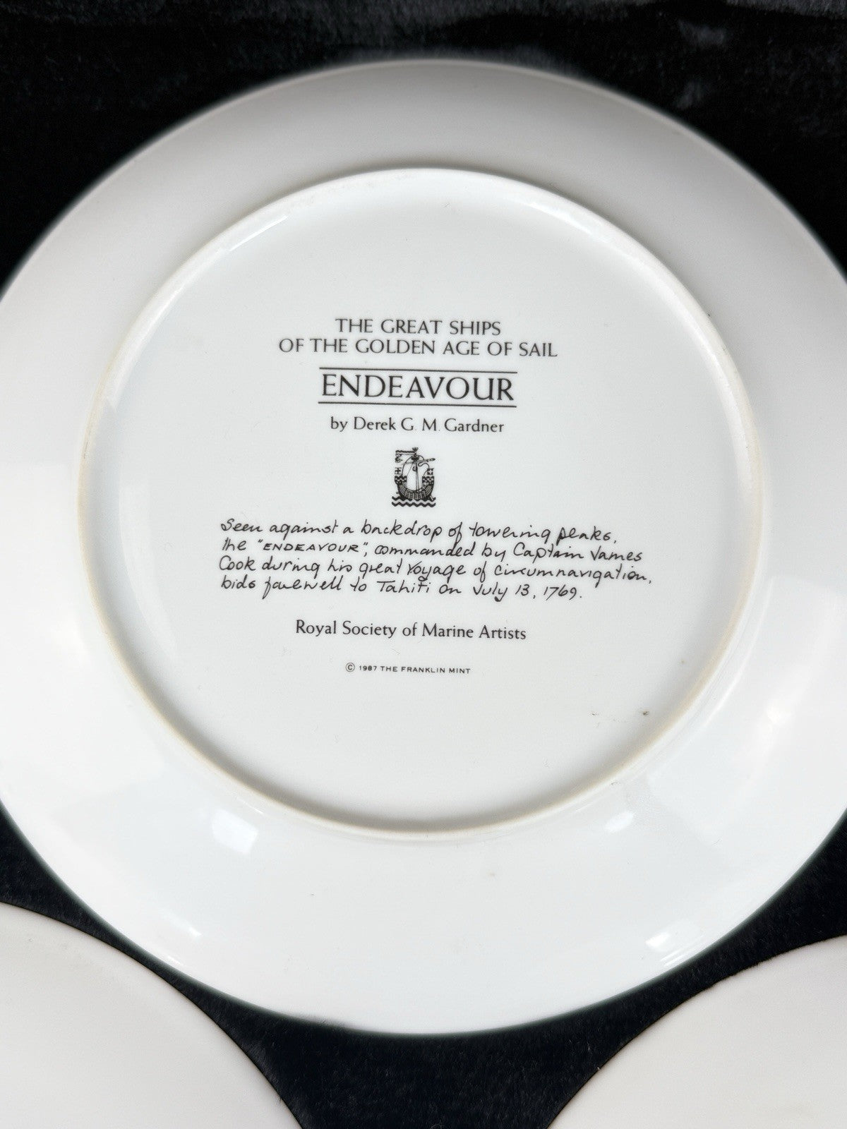 Franklin Mint Great Ships Set of 6 Plates Golden Age of Sail by Derek Gardner15