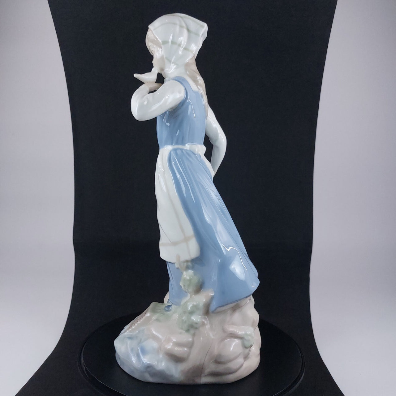 Nadal Rare, collectable Lady with Basket & Bird Figurine see pictures. 28 c.5