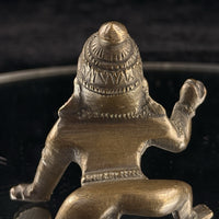 Thumbnail for Antique Brass Indian Baby Krishna Statue – 2.5” Hindu Bal Gopal Idol Figuri7