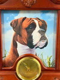 Thumbnail for VTG Boxer Dog Wood Desk Clock & Picture Frame Pet Themed Mantel Decor see pics12