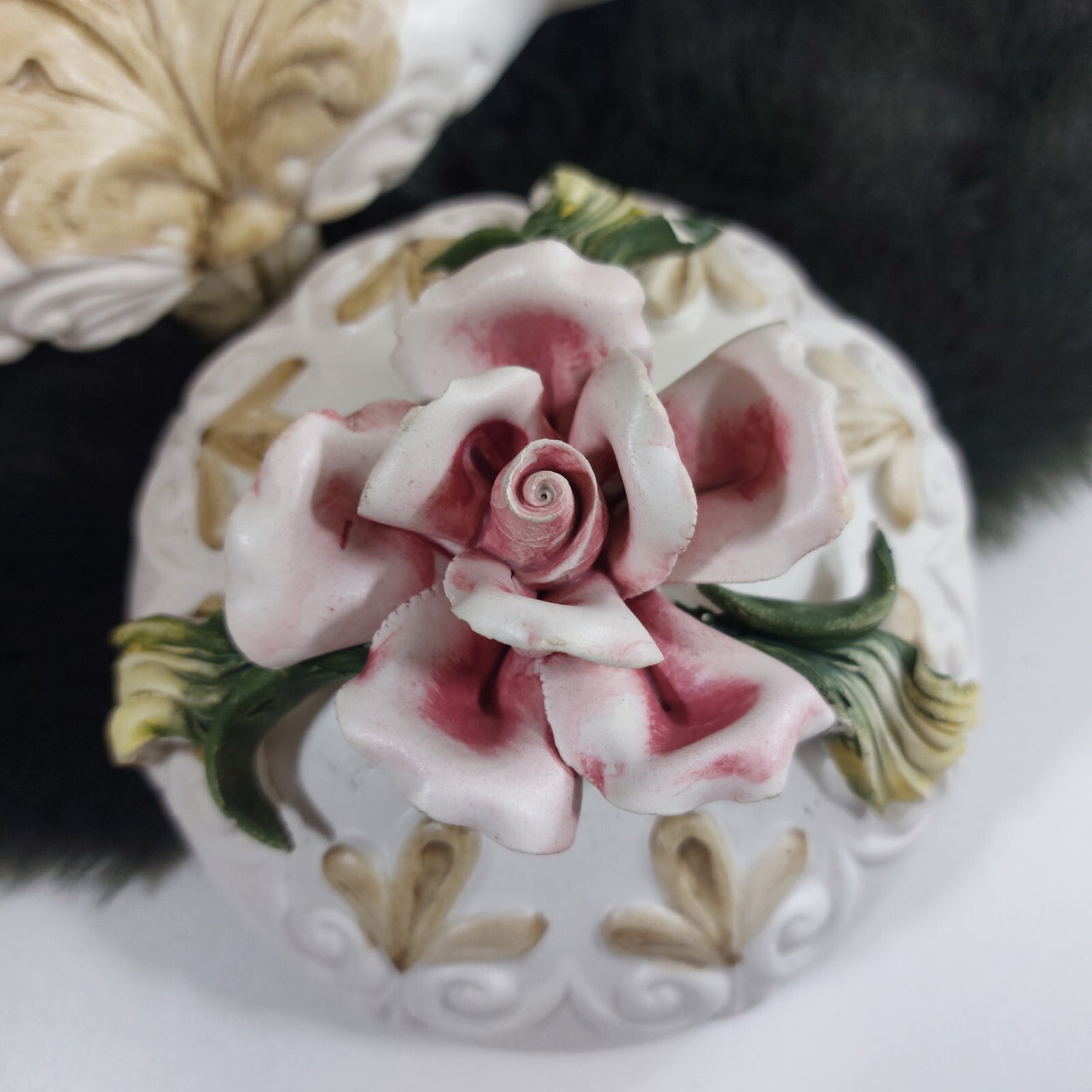 Rare Capodimonte Italian Porcelain Teapot – Floral Rococo Style Tea Pot gift6