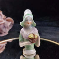 Thumbnail for Porcelain Doll Half Lot of 4 Foreign Marked Hand Painted Figurines 3in Worn8