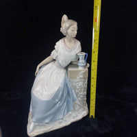 Thumbnail for NAO Spain Good Figurine Lady Elegant with Jug Pastel Glazed Porcelain 12.5