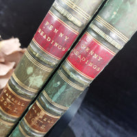 Thumbnail for Cassell Penny Readings Vol I II Tom Hood Leather Illustrated Books Antique Set2