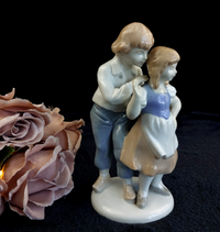 Thumbnail for Grafenthal Porcelain Figurine GDR Boy & Girl German Vintage Art  Germany. 7.5in0