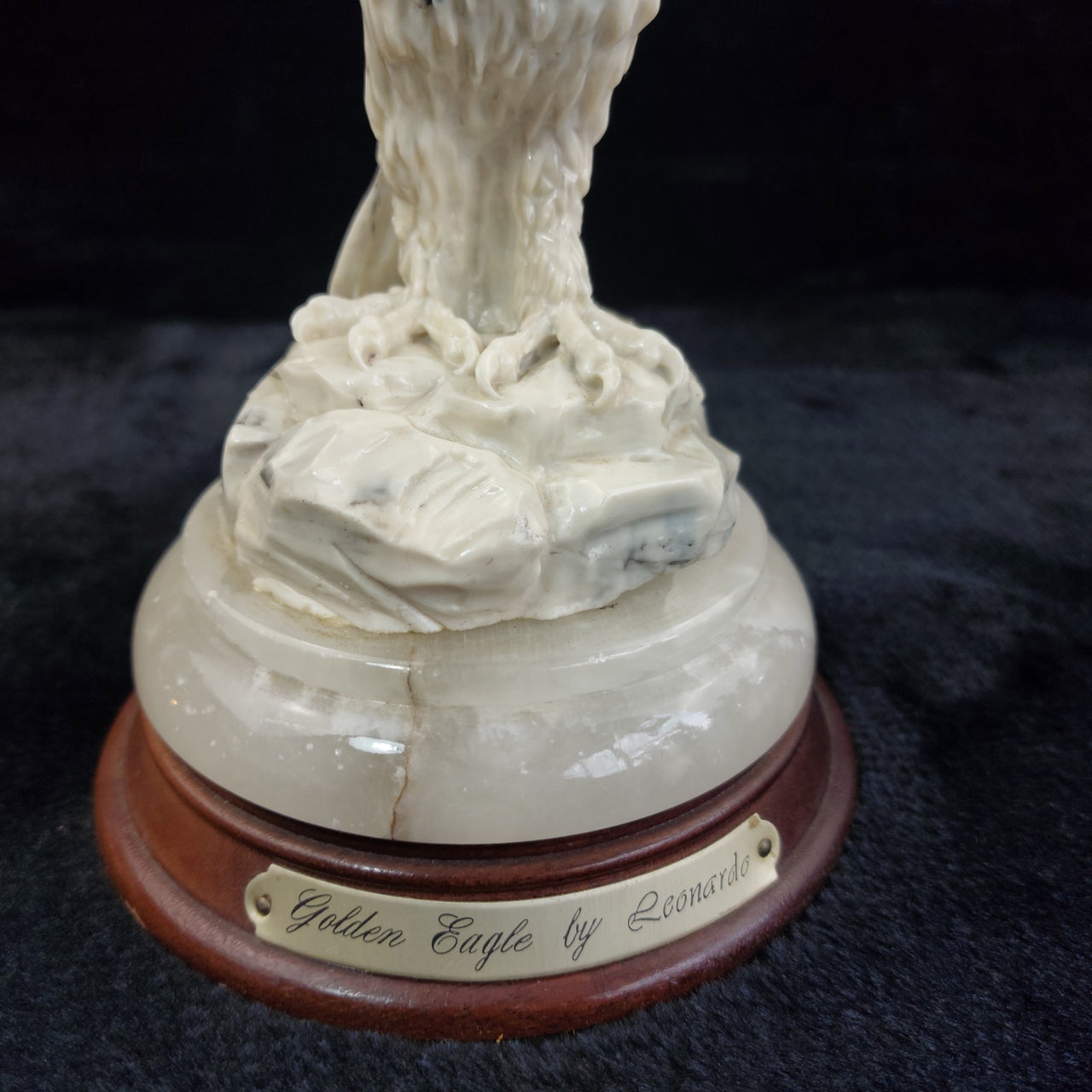 Leonardo Golden Statue Eagle Sculpture Marble Resin 9” Figurine United Kingdom.3