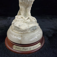 Thumbnail for Leonardo Golden Statue Eagle Sculpture Marble Resin 9” Figurine United Kingdom.3