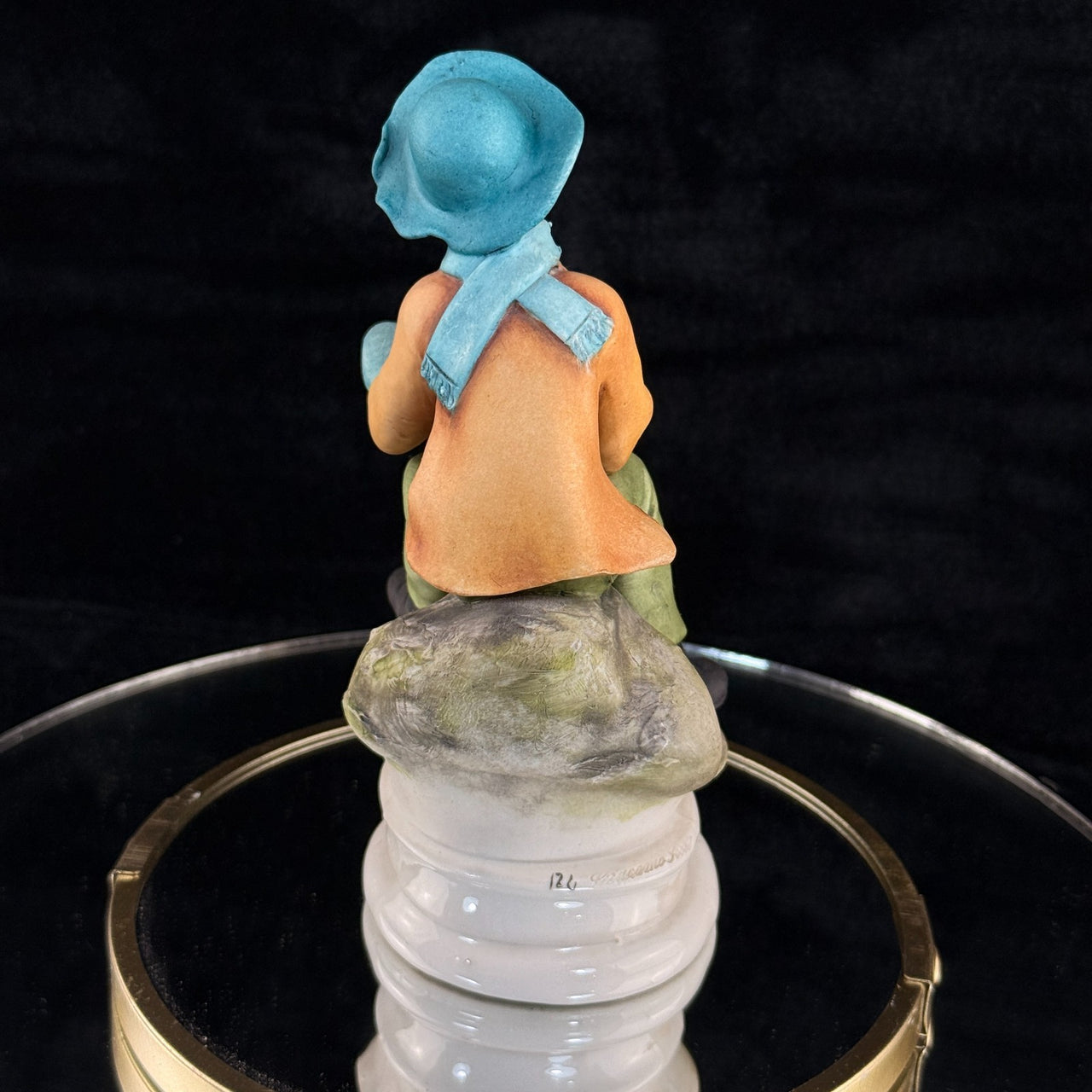 Rare Napoleon Capodimonte Figurine Boy by Giacomo Campfire Porcelain Italy gift7