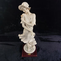Thumbnail for Romantic Giuseppe Armani Figurine – “In Love” Girl with Rose & Letter – Florence Art 0382-F, 16