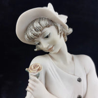 Thumbnail for Romantic Giuseppe Armani Figurine – “In Love” Girl with Rose & Letter – Florence Art 0382-F, 16