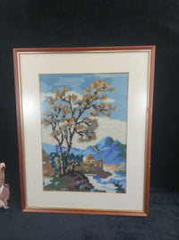Thumbnail for Framed Needlepoint Art - Landscape, Mountain Vintage 13 x 16 Inch(41 x 33 cm)10