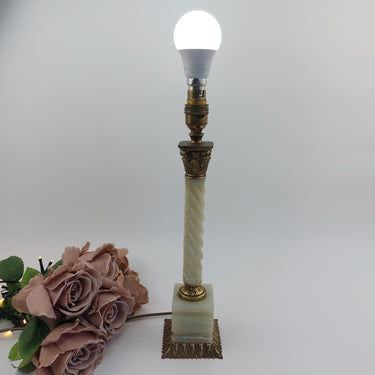 Stunning Marble & Brass large Table Lamp – 15